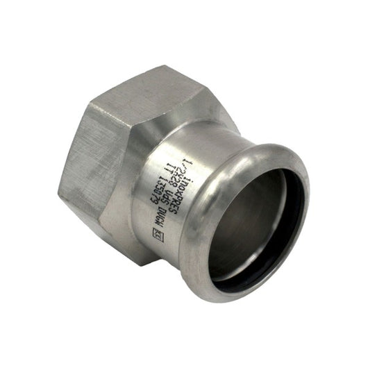 RACCORDO DRITTO A PRESSARE FEMMINA FEMMINA IN ACCIAIO INOX SERIE INOXPRES UNIKO - 11/4Xø35  - RMR