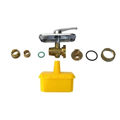 RUBINETTO A SFERA PER GAS CON SDOPPIATORE- mm. 22/18+18- ENOLG- pezzi 1