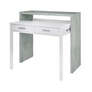 KIT SCRIVANIA ESTENSIBILE 99X36X88H BIANCO CEM. FORES HABITAT 1 PZ