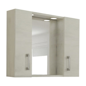 SPECCHIO DA BAGNO 960 A 2 ANTE ROVERE BIANCO  1 PZ