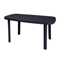 TAVOLO GARDEN OTELLO CM.136x82X72H ANTRACITE  1 PZ