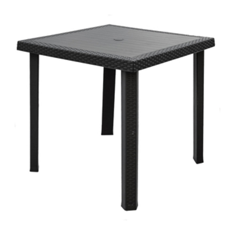 TAVOLO RATTAN FIGARO 80X80XH72 CM ANTRACITE  1 PZ