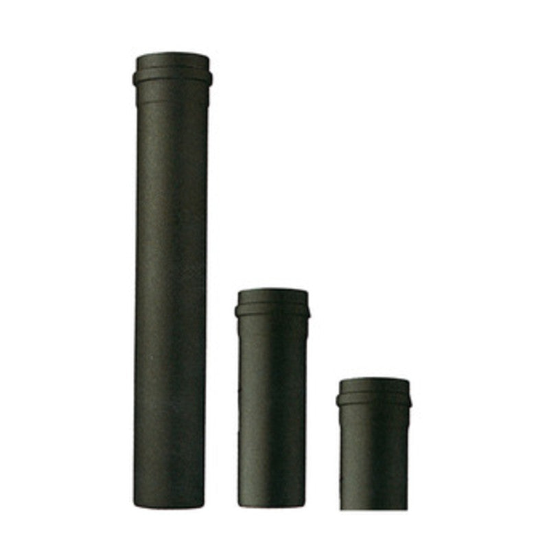 TUBO P/STUFA A PELLET H 100 CM D  8 CM NERO OPACO  6 PZ