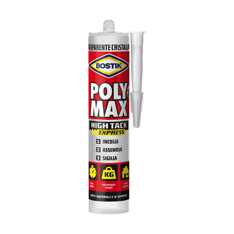 BOSTIK POLYMAX HIGH TACK CRISTAL 300 G CARTUC  1 PZ