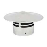 TERMINALE DI SCARICO C/CAPPELLO INOX PELLET D 10 CM  1 PZ