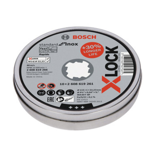 BOSCH-A 10 DISCHI P/INOX XLOCK 115X1,0 MM BOSCH 1 PZ
