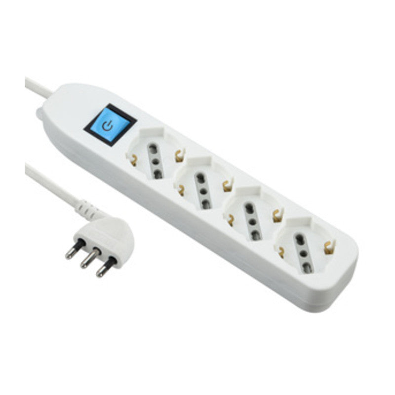 MULTIPRESA 4P BIP/SCHUKO+INTERR BIANCO FIG.8  1 PZ