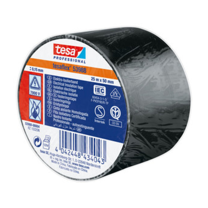 NASTRO ISOLANTE CERTIFICATO NERO 50 MM X 25 M TESA 4 PZ