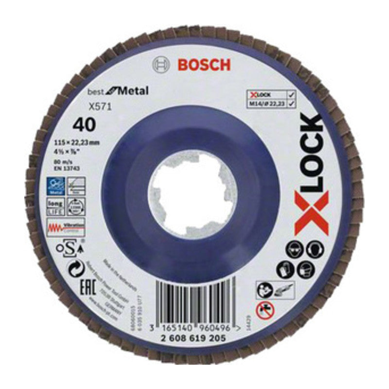 BOSCH-A DISCO LAMELLARE XLOCK GR  40 D 115 MM BOSCH 10 PZ