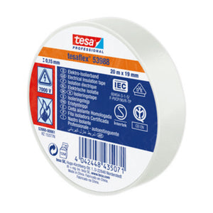 NASTRO ISOLANTE CERTIFICATO BIANCO 19 MM X 25 M TESA 10 PZ