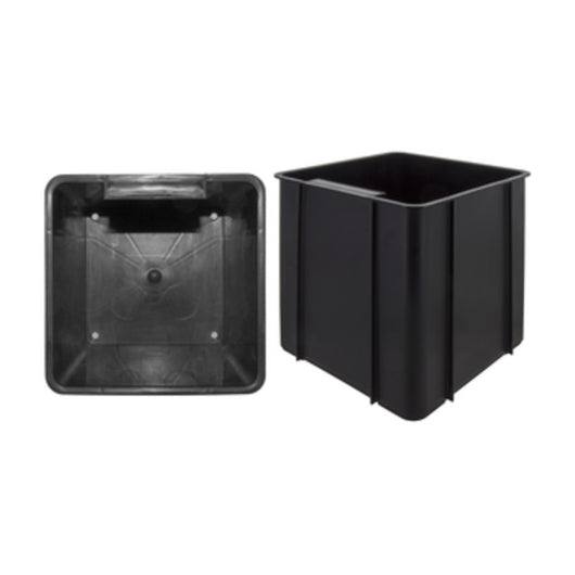 CONTENITORE IN ABS MULTIUSO 17X17XH19 CM NERO  1 PZ