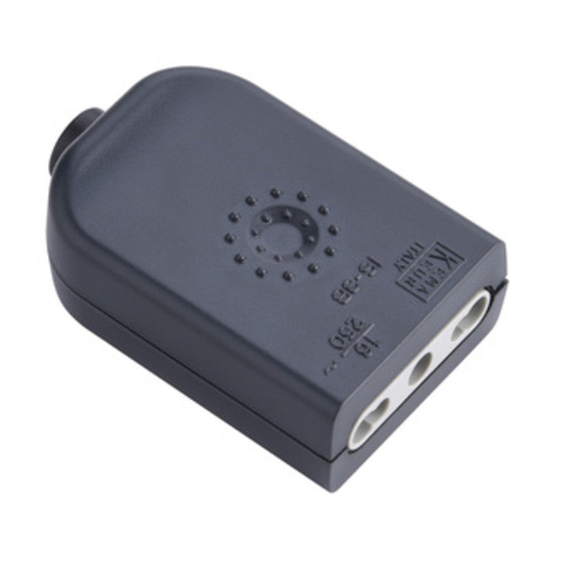 PRESA BIPASSO 2P+T NERO FIG.1  25 PZ