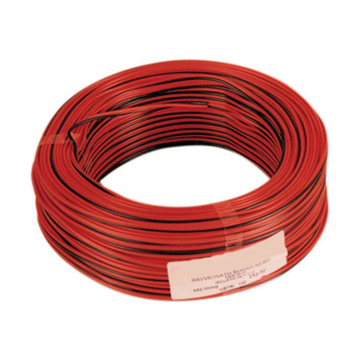 CAVO ELETTRICO HI-FI 2X0,50 MM ROSSO-NERO  100 MT