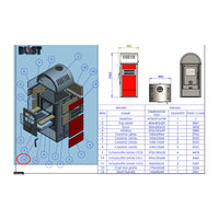 R MANIGLIA ( 3581)X STUFA LEGNA  8 KW VIENNA BORDEAUX  1 PZ