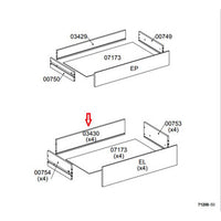 R POSTERIORE CASSETTO 03430 X KIT CASSETTIERA 5C NOVA 77X40X107 BIANCA  1 PZ