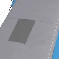 Tenda da Campeggio per Famiglie da 4-6 Persone, Impermeabile, Leggera, Facile da Montare, 2 Grandi Porte, 5,55 x 2,25 x 1,9 m, Grigio Scuro e Blu