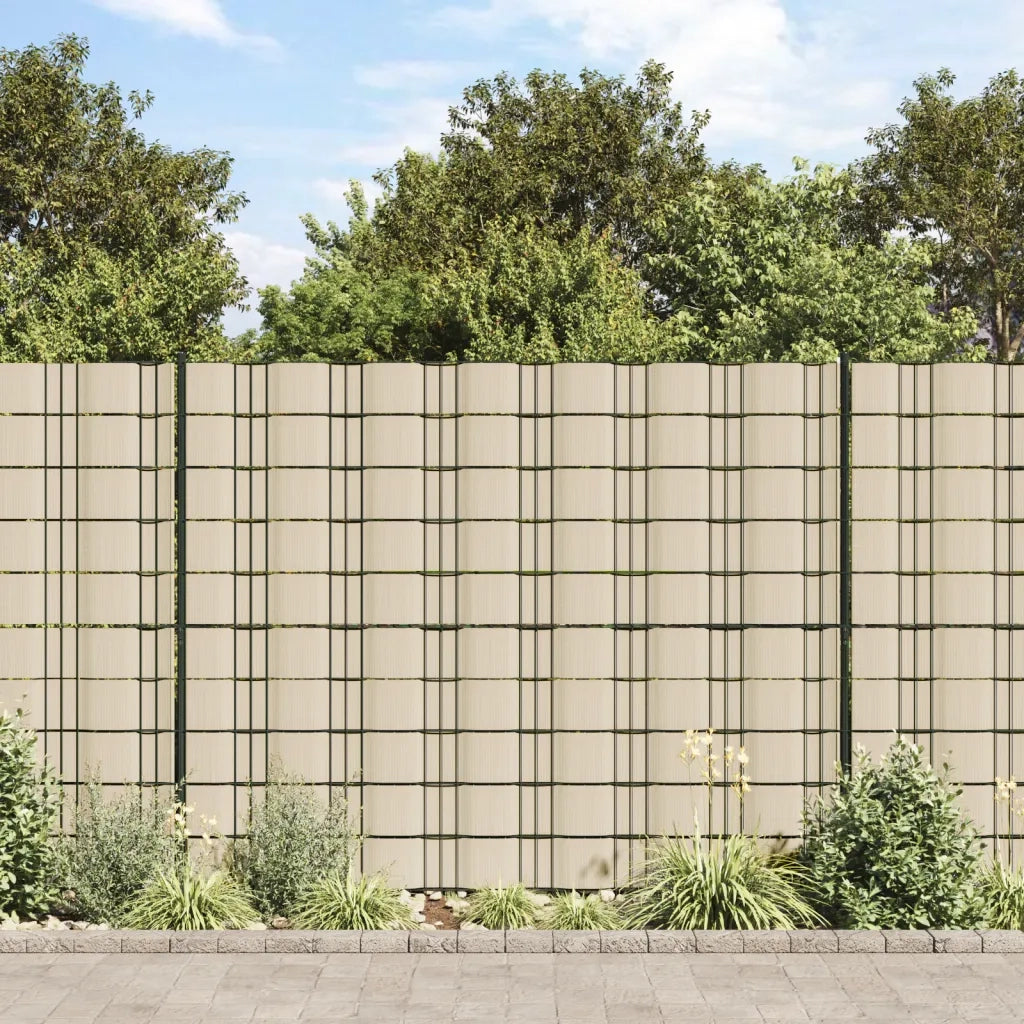 Recinzione Frangivento 4 pz in PVC 35x0,19 m Crema