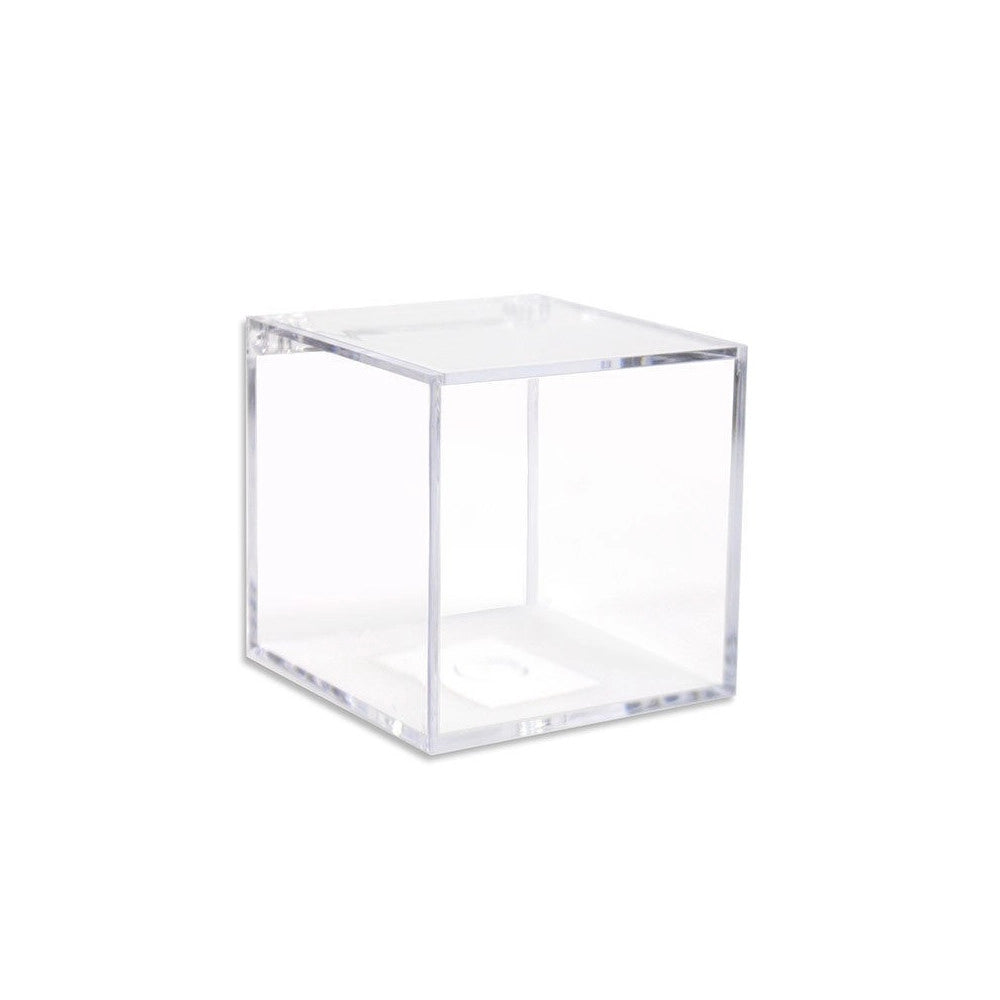 Trade Shop - 12 Scatoline Scatole Cubo Plexiglass 6x4cm Trasparente Porta Confetti Bomboniera -