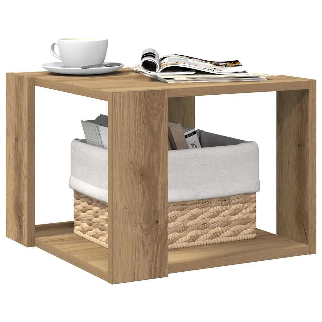 Tavolino Salotto Rovere Artigianale 40x40x30 cm in Truciolato 856495