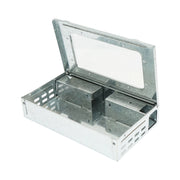 Trappola per topi professionale in metallo zincato, dimensioni 26,2x16,2x6 cm
