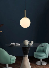 Lampada Da Soffitto Di Vetro Bianco APP431-1CP