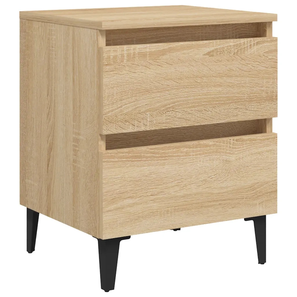 Comodini 2 pz-Set di 2 Tavolino da notte Rovere Sonoma 40x35x50 cm in Legno Multistrato
