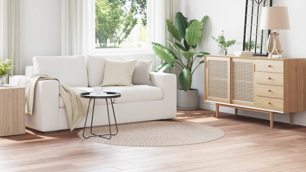 Tappeto Shaggy con Retro in Lattice Crema Ã¸160 cm