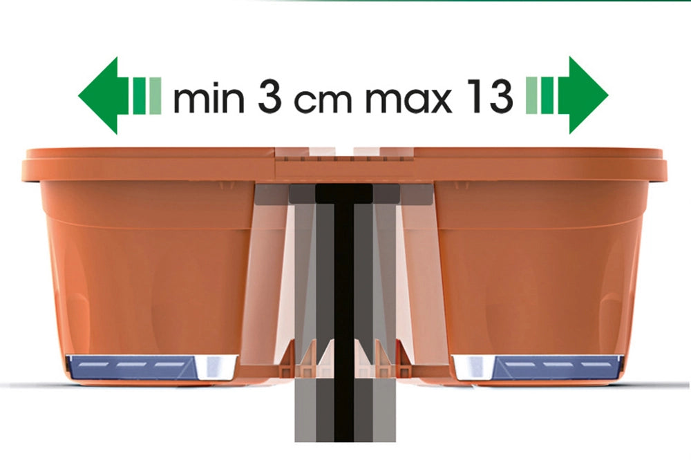 FIORIERA DOPPIA KLUNIA 50CM TERRACOTTA- 1,0 confezione