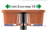 FIORIERA DOPPIA KLUNIA 50CM TERRACOTTA- 1,0 confezione