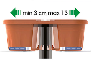 FIORIERA DOPPIA KLUNIA 50CM TERRACOTTA- 1,0 confezione