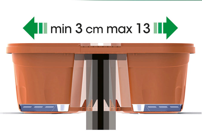 FIORIERA DOPPIA KLUNIA 50CM TERRACOTTA- 1,0 confezione