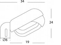 LANTERNA TESTA-PALO 'RESIDENCE' 60 W - cm 34 x  24 x  19 nero  - SOVIL