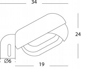 LANTERNA TESTA-PALO 'RESIDENCE' 60 W - cm 34 x  24 x  19 nero  - SOVIL