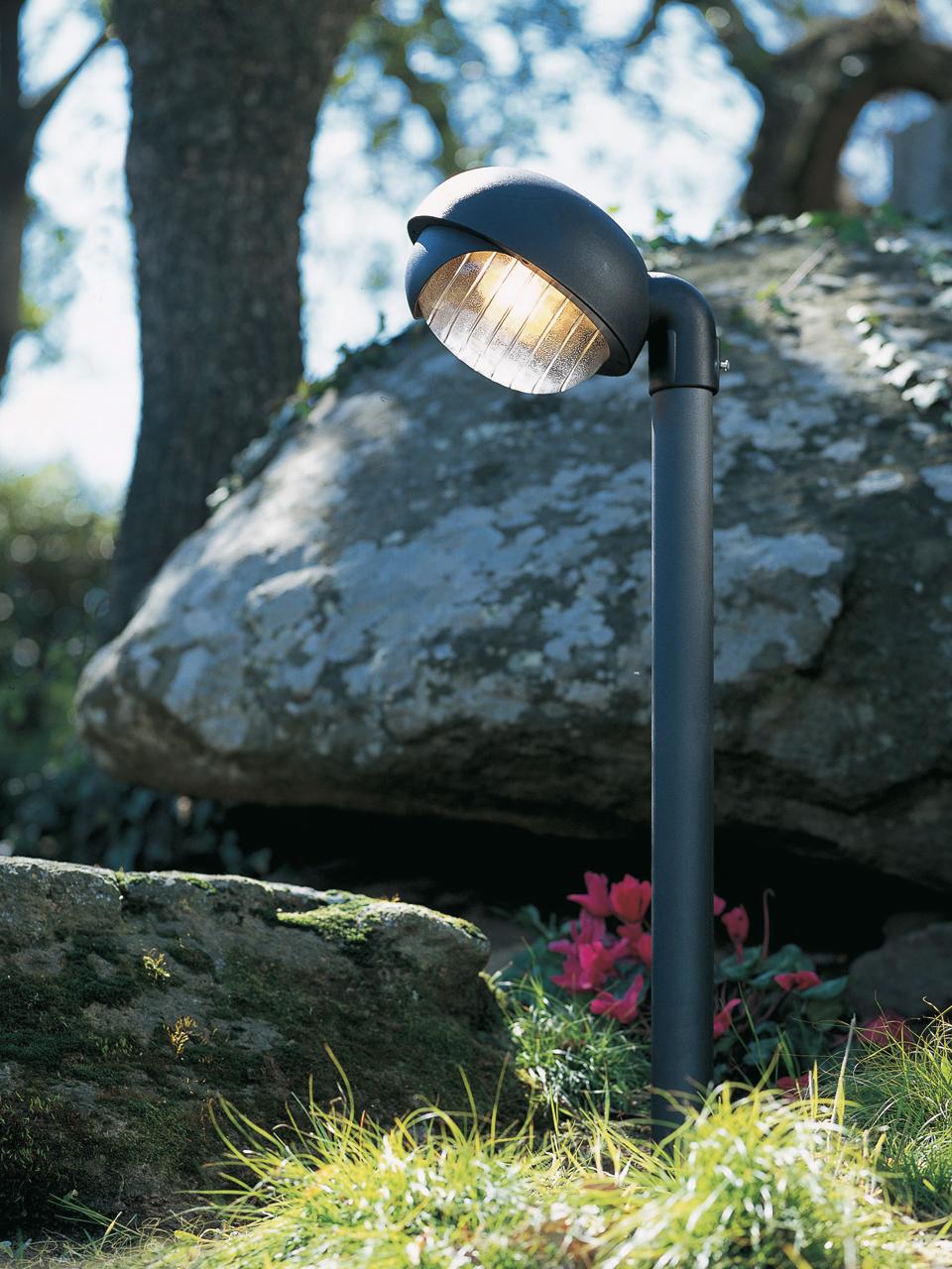 LANTERNA TESTA-PALO 'RESIDENCE' 60 W - cm 34 x  24 x  19 nero  - SOVIL