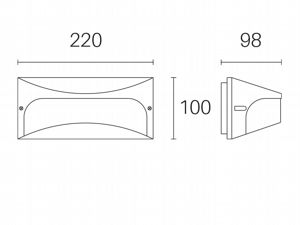 APPLIQUE LED 'DOME' grigio - 10 watt  - SOVIL