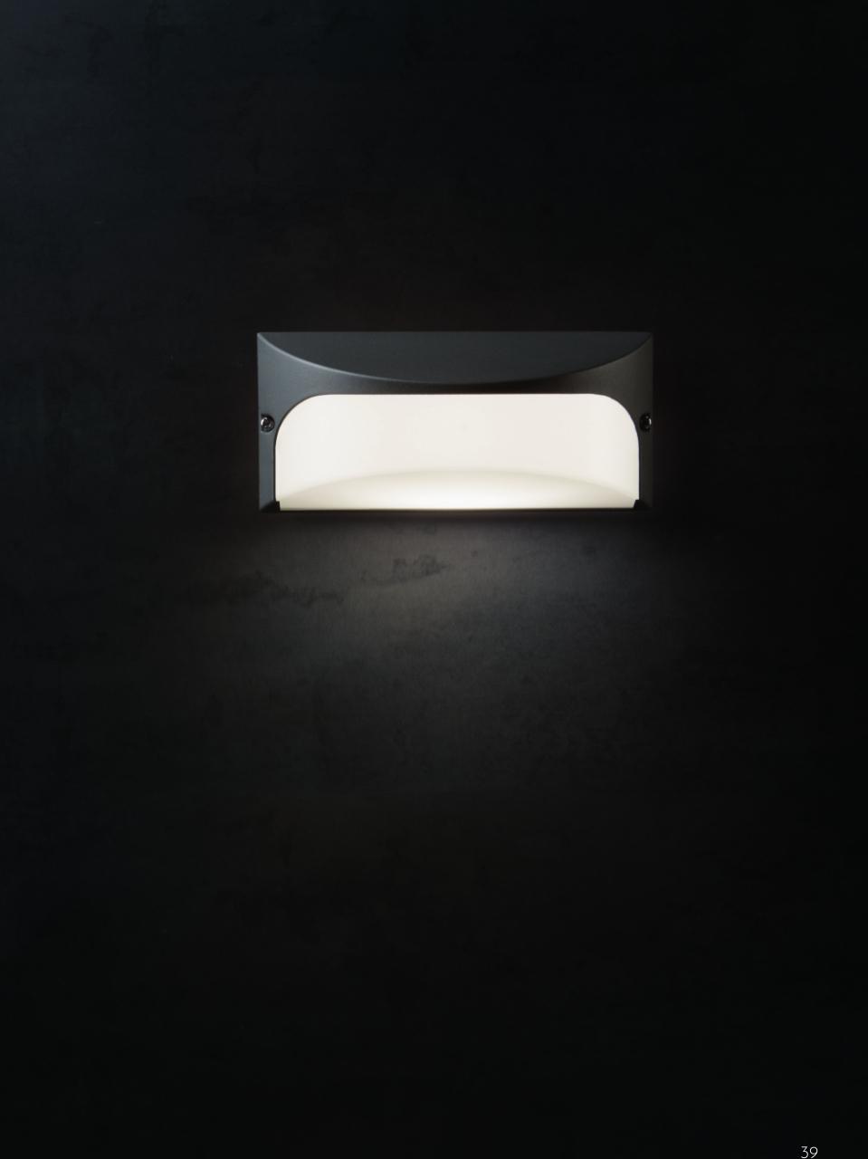 APPLIQUE LED 'DOME' grigio - 10 watt  - SOVIL
