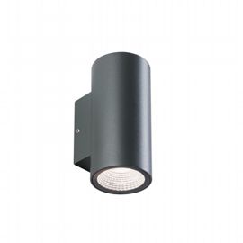 APPLIQUE DOPPIO LED 'SINO' 12 W 500 lumen - grigio  - SOVIL