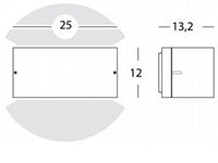 APPLIQUE 'UMBE' 60 W - cm 25 x 12 x 13 alluminio  - SOVIL
