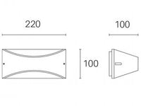 APPLIQUE LED 'LHASA' 10 W - cm 22 x 10 x 10 bianco  - SOVIL