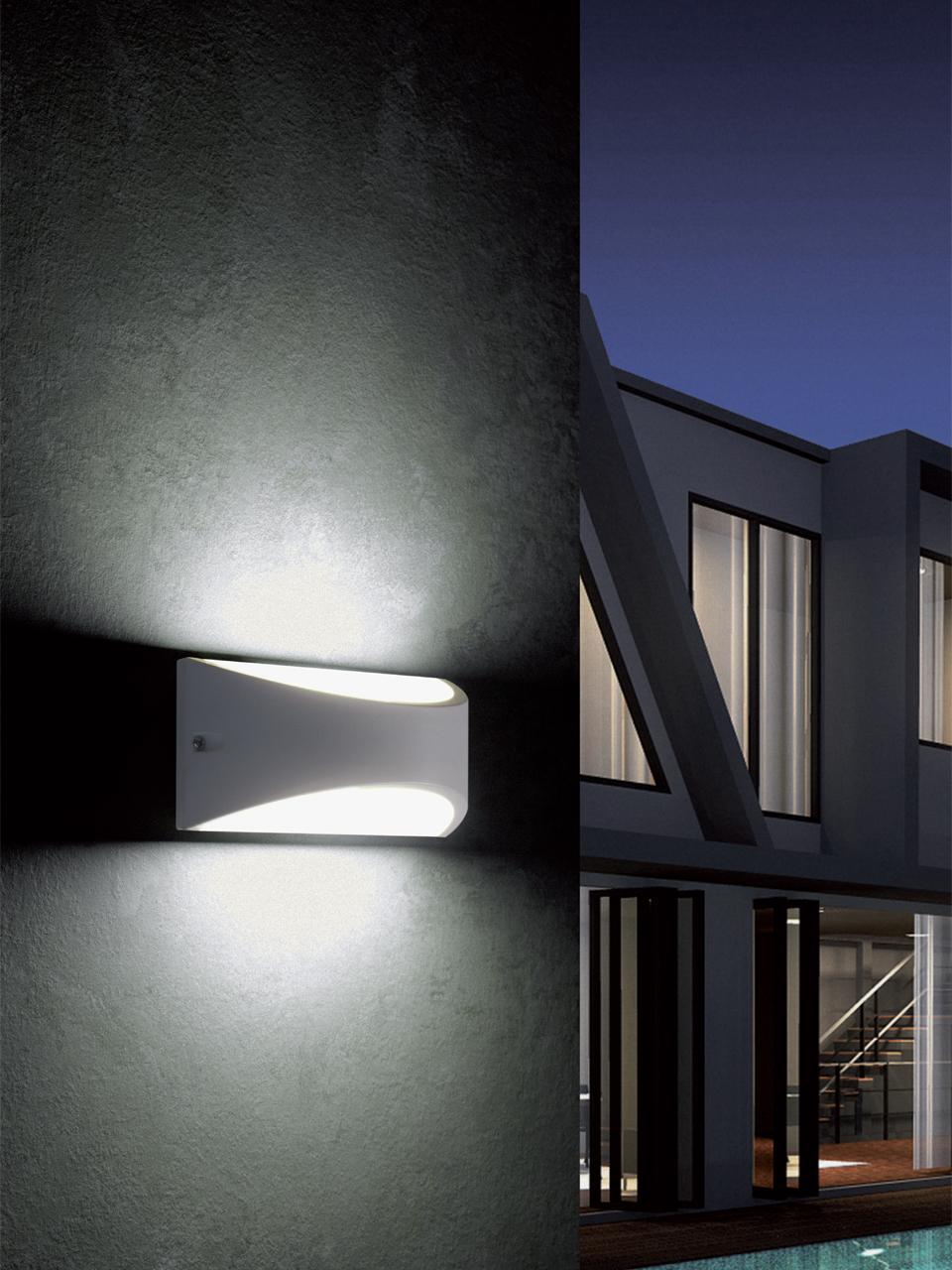APPLIQUE LED 'LHASA' 10 W - cm 22 x 10 x 10 bianco  - SOVIL