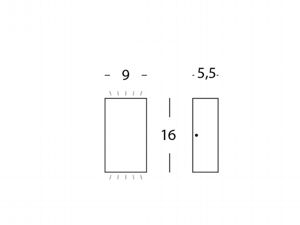 APPLIQUE DOPPIO LED 'TRUMP' 12 W 700 lumen - bianco  - SOVIL