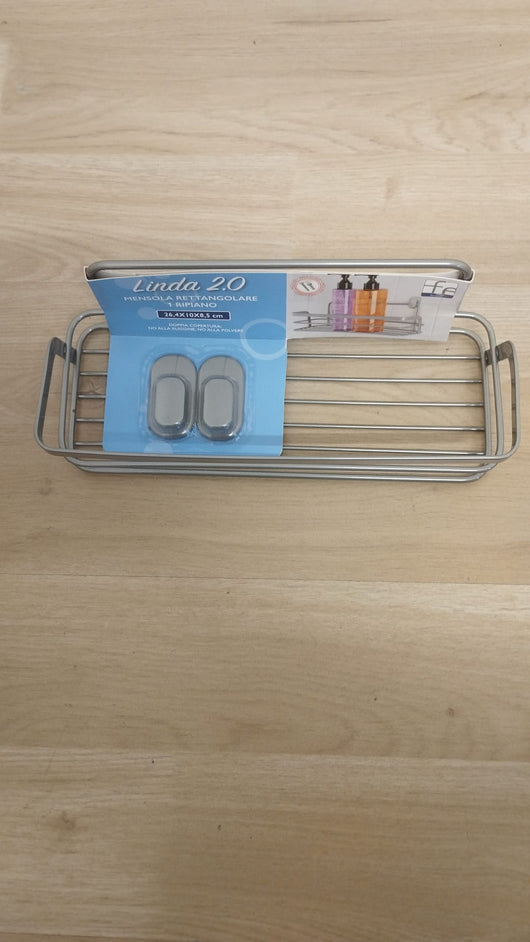 MENSOLA DOCCIA RETTANGOLARE 1 RIPIANO  metallo     MADE IN ITALY