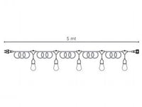 LUMINARIA 'ENJOY' cavo mt.5 - 5 portalampade - nero  - SOVIL