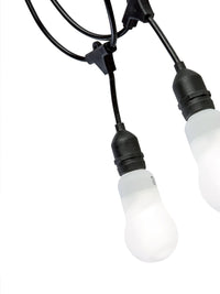 LUMINARIA 'ENJOY' cavo mt.5 - 5 portalampade - nero  - SOVIL