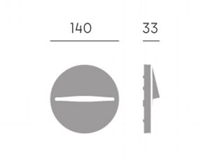 SEGNA PASSO TONDO 'OPEN' colore grafite - 3 watt  - SOVIL