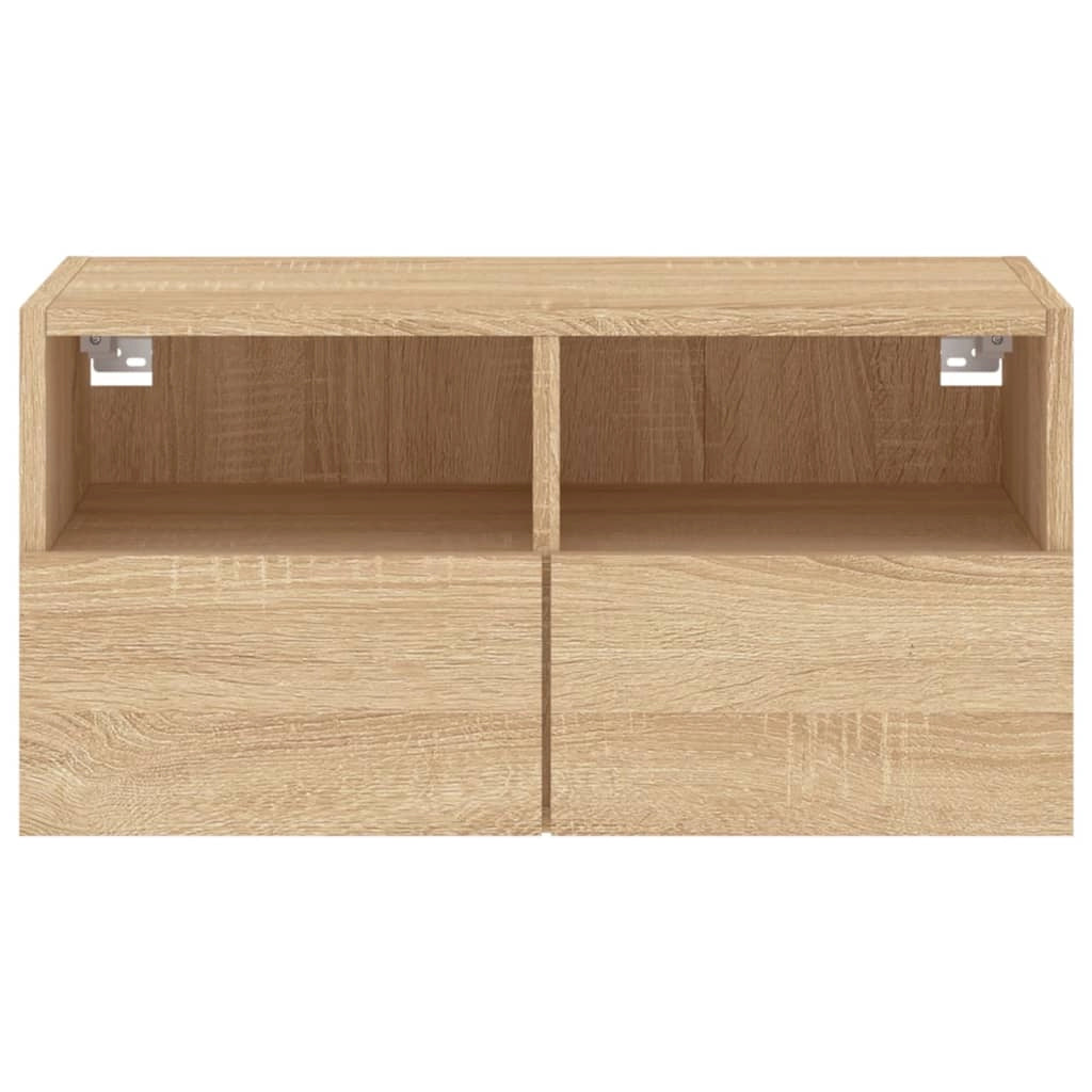 Mobile TV multimediale mensola TV mobile TV sala da pranzo soggiorno camera da letto a parete rovere Sonoma 60 x 30 x 30 cm legno ingegnerizzato marrone 02_0028161