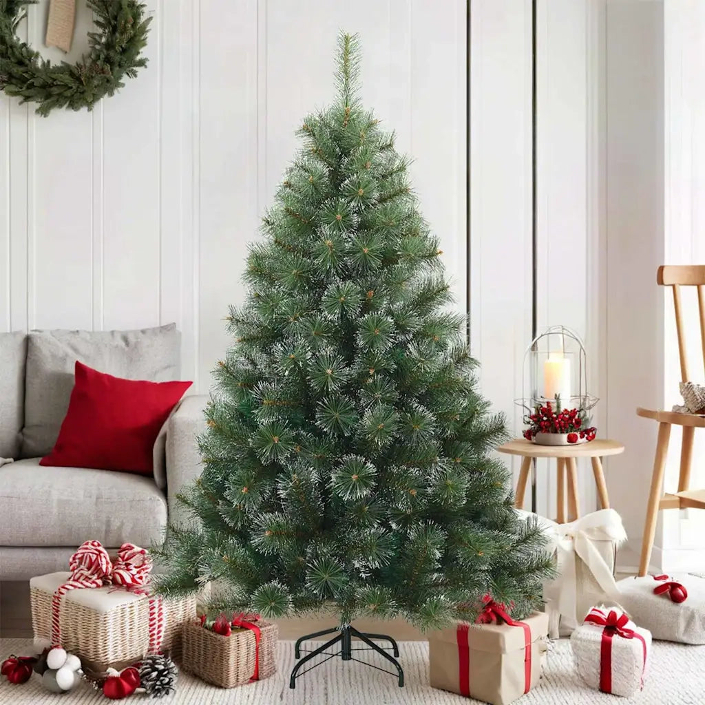 Albero di Natale | Decorazioni natalizie Artificiale Snodato Foderato di Neve Verde