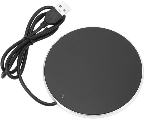 Bicchierino riscaldatore USB - Interruttore a tocco intelligente - Temperatura costante intelligente - Argento - Per bevande calde - Adatto per caffè e tè