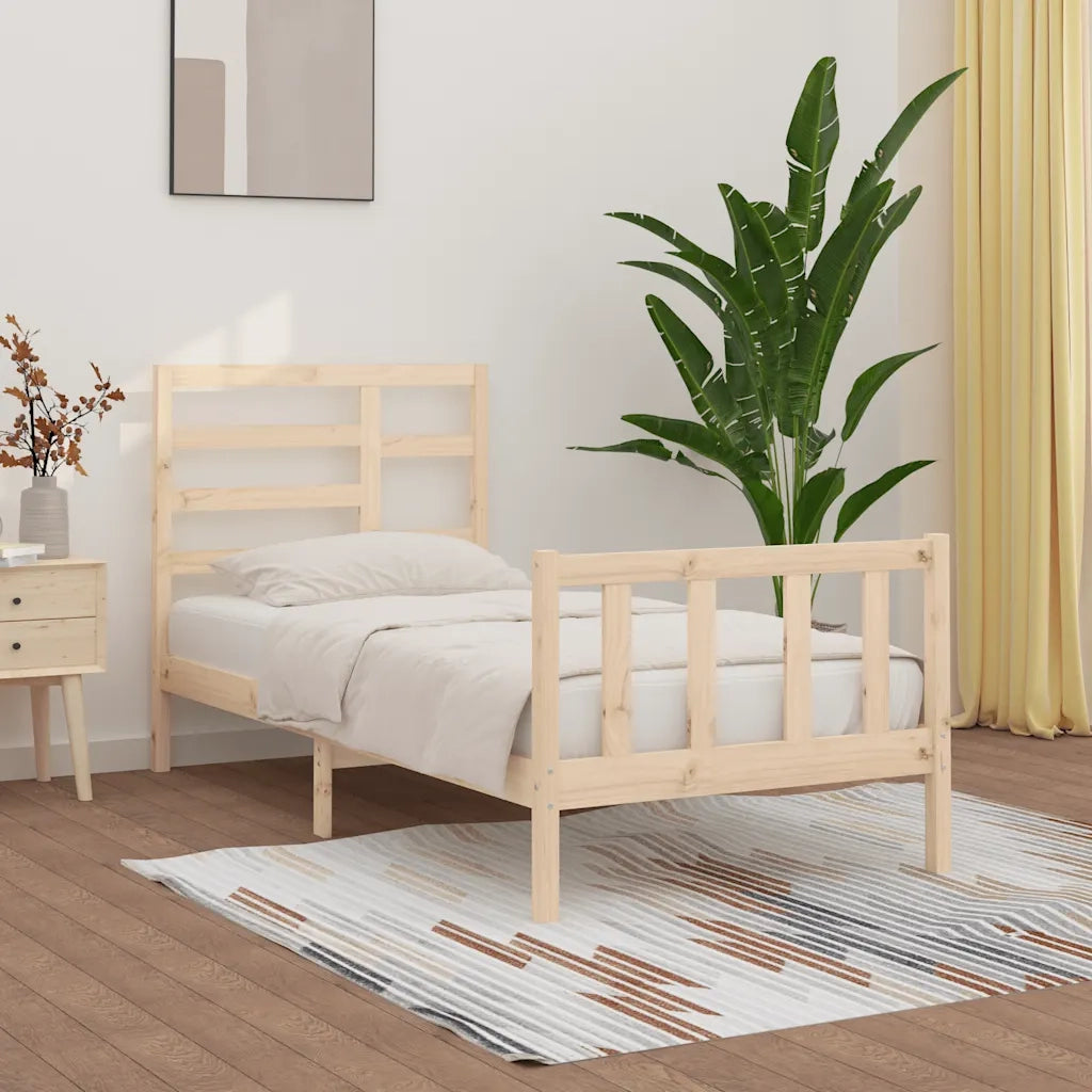 Giroletto senza Materasso-Struttura Letto 100x200 cm in Legno Massello di Pino 361978