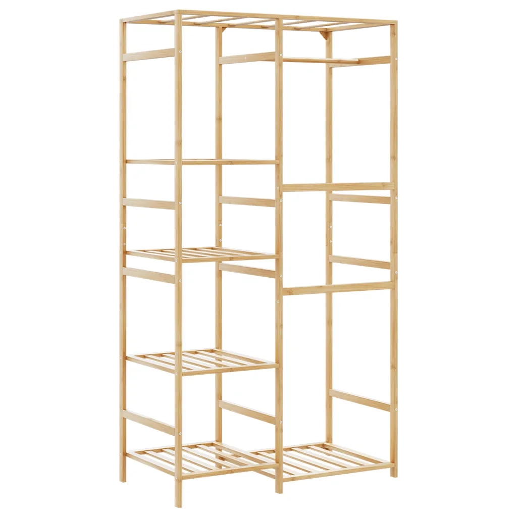 Appendiabiti con Ripiani 100x50x184,5 cm in Bamb¨´ CFW1024709